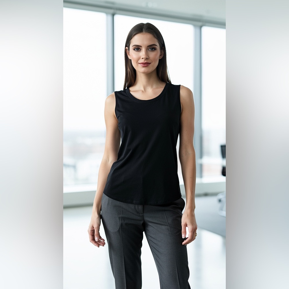 Piphany Elegant Black Tank Top